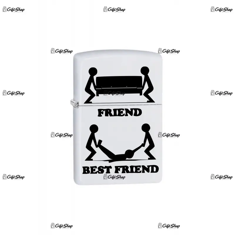 Friend best friend, bricheta metalica gravata laser cu mesaj